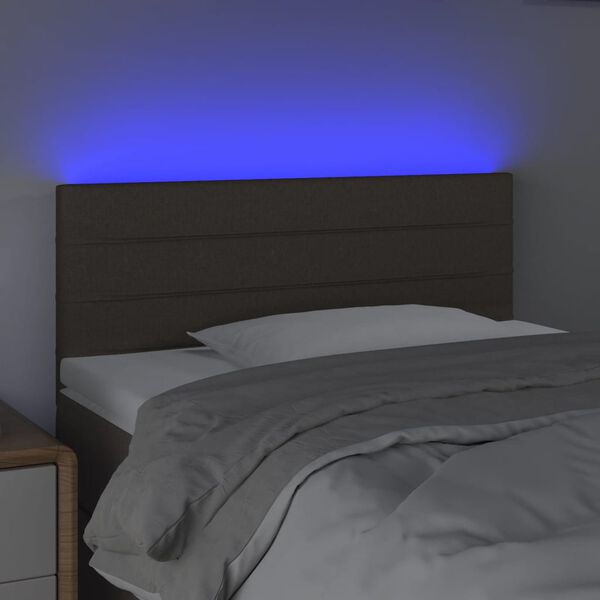 vidaXL LED Kopfteil Taupe 100x5x78/88 cm Stoff
