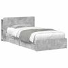 vidaXL Bettgestell mit Stauraum Betongrau 100 x 200 cm Holzwerkstoff