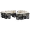 vidaXL Gartensofa-set 13 stk. Schwarz Poly-Rattan