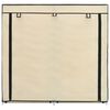 vidaXL Schuhschrank mit Abdeckung Cremeweiß 115 x 28 x 110 cm Stoff