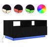 vidaXL Couchtisch mit LED-Leuchten Schwarz Eichen-Optik 90x49x40 cm
