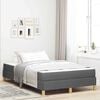 vidaXL Boxspringbett Dunkelgrau 120 x 200 cm Stoff