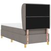 vidaXL Boxspringbett mit Matratze mit Kopfteil Taupe 190 x 90 cm Stoff