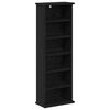 vidaXL CD Regal Schwarz Eichen-Optik 60 x 17 x 92 cm Holzwerkstoff