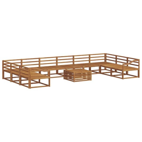 vidaXL Outdoor-Sofagarnitur 11 pcs Natur Massivholz Akazie