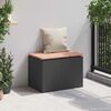 vidaXL Gartenbank Schwarz 60 x 40 x 43 cm