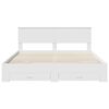 vidaXL Bettrahmen mit Kopfteil Weiß 180 x 200 cm Holzwerkstoff