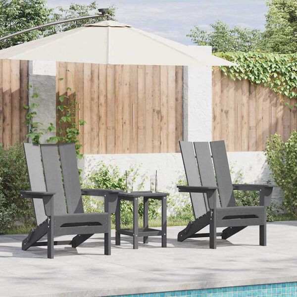 vidaXL Garten Lounge Möbel 2 pcs Hellgrau 74.5 x 80.5 x 90cm Plastik