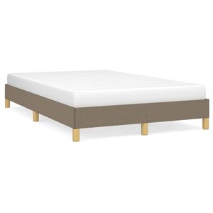vidaXL Bettgestell ohne Matratze Taupe 120x200 cm Stoff
