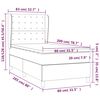 vidaXL Boxspringbett mit Matratze Dunkelgrau 80x200 cm Samt