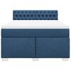 vidaXL Boxspringbett mit Matratze Blau 140x200 cm Stoff
