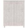 vidaXL Schuhschrank HAMAR Weiß 85x40x108 cm Massivholz Kiefer
