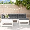 vidaXL 5-tlg. Garten-Lounge-Set Wei&szlig; Massivholz Kiefer