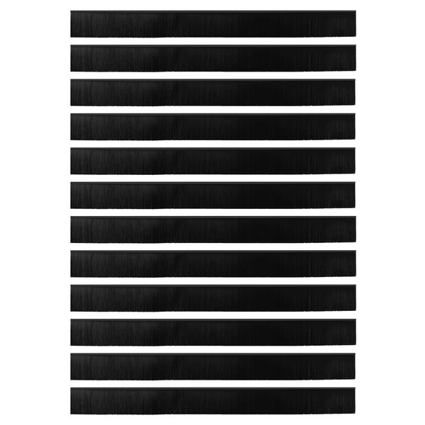 vidaXL Selbstklebende T&uuml;rb&uuml;rstendichtungen 12 pcs Schwarz 100 cm