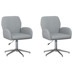 vidaXL B&uuml;rost&uuml;hle 2 Stk. 54 x 58 x 90 cm Hellgrau Stoff