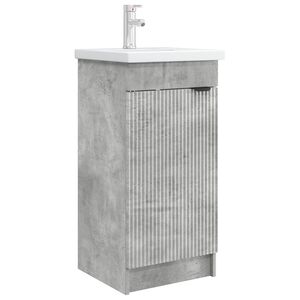 vidaXL Badezimmerschrank mit Waschbecken Betongrau 42 x 40 x 84,5 cm