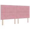 vidaXL Boxspringbett mit Matratze Rosa 200 x 200 cm Polyester
