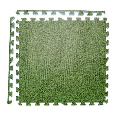 XQ Max Bodenfliesen-Set Grasdruck 4 Stk. Grün