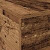 vidaXL Aufbewahrungsbettgestell Altholz 120 x 200 cm Holzwerkstoff