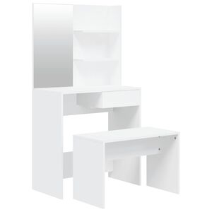 vidaXL Schminktisch-Set Wei&szlig; 74,5x40x141 cm