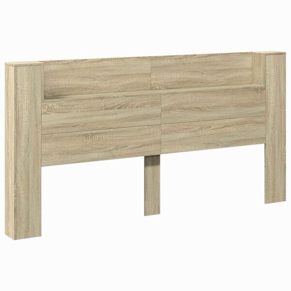 vidaXL Kopfteil Sonoma-Eiche 200 x 16,5 x 103,5 cm Holzwerkstoff