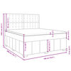 vidaXL Boxspringbett mit Matratze Schwarz 180x200 cm Stoff