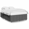vidaXL Bettgestell ohne Matratze Dunkelgrau 140x190 cm Stoff