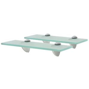 vidaXL Schweberegale 2 Stk. Glas 30x10 cm 8 mm
