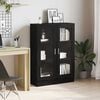 vidaXL B&uuml;cherschrank Schwarz Eichen-Optik 82,5x30,5x115 cm