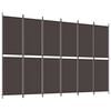 vidaXL 6-tlg. Paravent Braun 300x200 cm Stoff