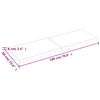 vidaXL Tischplatte 180x60x(2-6) cm Massivholz Behandelt Baumkante