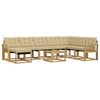 vidaXL Outdoor-Sofagarnitur 9 stk. Wei&szlig; und Beige