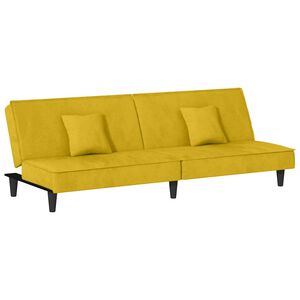 vidaXL Schlafsofa Gelb Samt