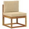 vidaXL Outdoor-Sofagarnitur mit Kissen 4 pcs Natur und Beige