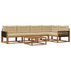 vidaXL Outdoor-Sofagarnitur mit Kissen 6 pcs Natur und Beige
