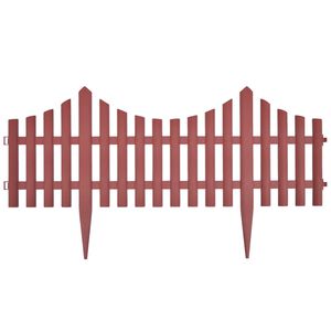 vidaXL Rasenkanten 17 Stk. Braun 10 m PP