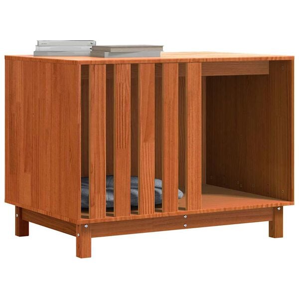 vidaXL Hundeh&uuml;tte Wachsbraun 90 x 60 x 67 cm Massives Kiefernholz