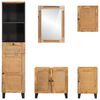 vidaXL Badezimmer Sets mit Schubladen mit Regal Natur Massivholz Mango