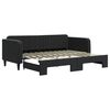 vidaXL Tagesbett Ausziehbar Schwarz 90x200 cm Samt