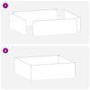 vidaXL Raseneinfassung 6 pcs Anthrazit 40 x 40 x 13 cm Stahl