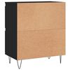 vidaXL Sideboards 2 Stk. Schwarz Holzwerkstoff