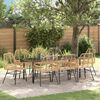 vidaXL Garten Essgruppe 9 pcs Braun Poly-Rattan