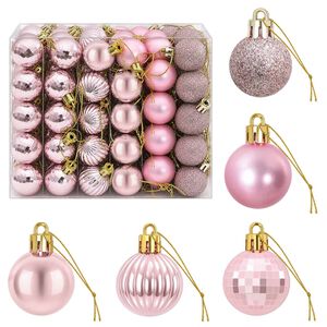 vidaXL Weihnachtskugelset 150 stk. Rosa Durchmesser 3 cm Polystyrol
