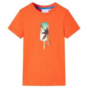 Kinder-T-Shirt Dunkelorange 128