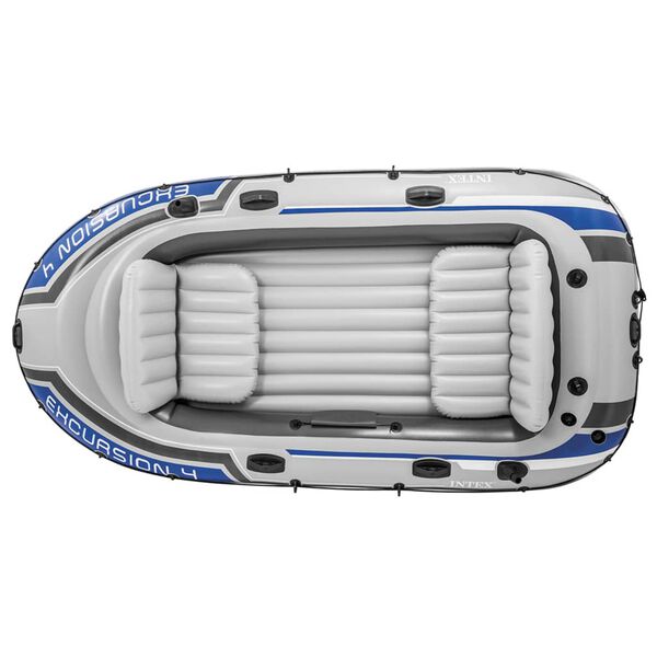 Intex Schlauchboot-Set Excursion 4 mit Trolling-Motor und Halterung