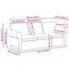 vidaXL Sofa 180cm 2 pcs Taupe Metall
