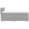 vidaXL Boxspringbett mit Matratze Hellgrau 160x200 cm Stoff