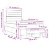 vidaXL Boxspringbett mit Matratze Hellgrau 120 x 190 cm Stoff