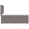 vidaXL Boxspringbett mit Matratze Taupe 90x200 cm Stoff