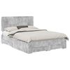 vidaXL Bettrahmen mit Schubladen Beton Grau 140 x 190 cm Holzwerkstoff